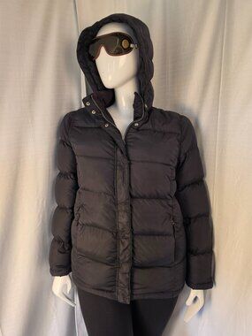 Wind River Black Hooded 80% Goose Down 20% Feather Winter Coat Size Small